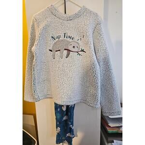 Secret Treasures Koala Bear Gray/Green Pajama Sweatshirt/Pants - Size M 8-10